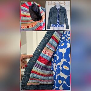 Vintage Sonoma Sweater Lined Denim Jacket, size Small